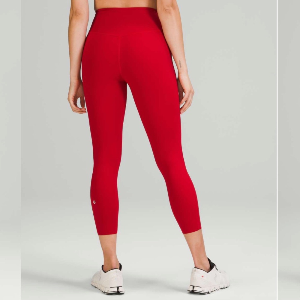 Lululemon Base Pace High Rise Crop‎ 23” Dark Red